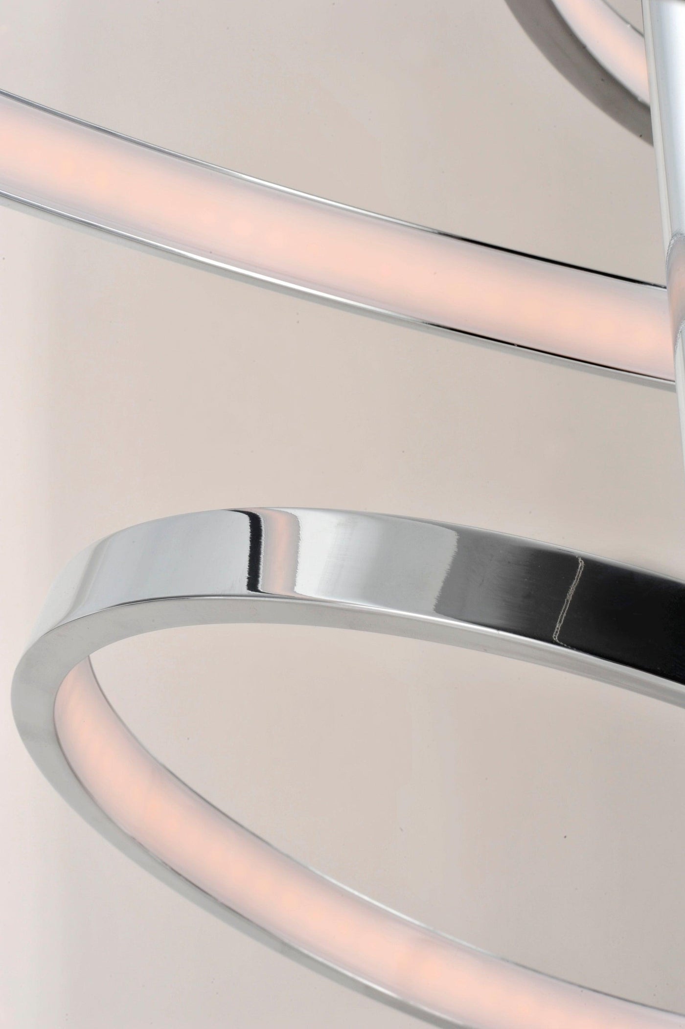 LED Polished Chrome with Acrylic Shade Multiple Ring Linear Pendant - LV LIGHTING