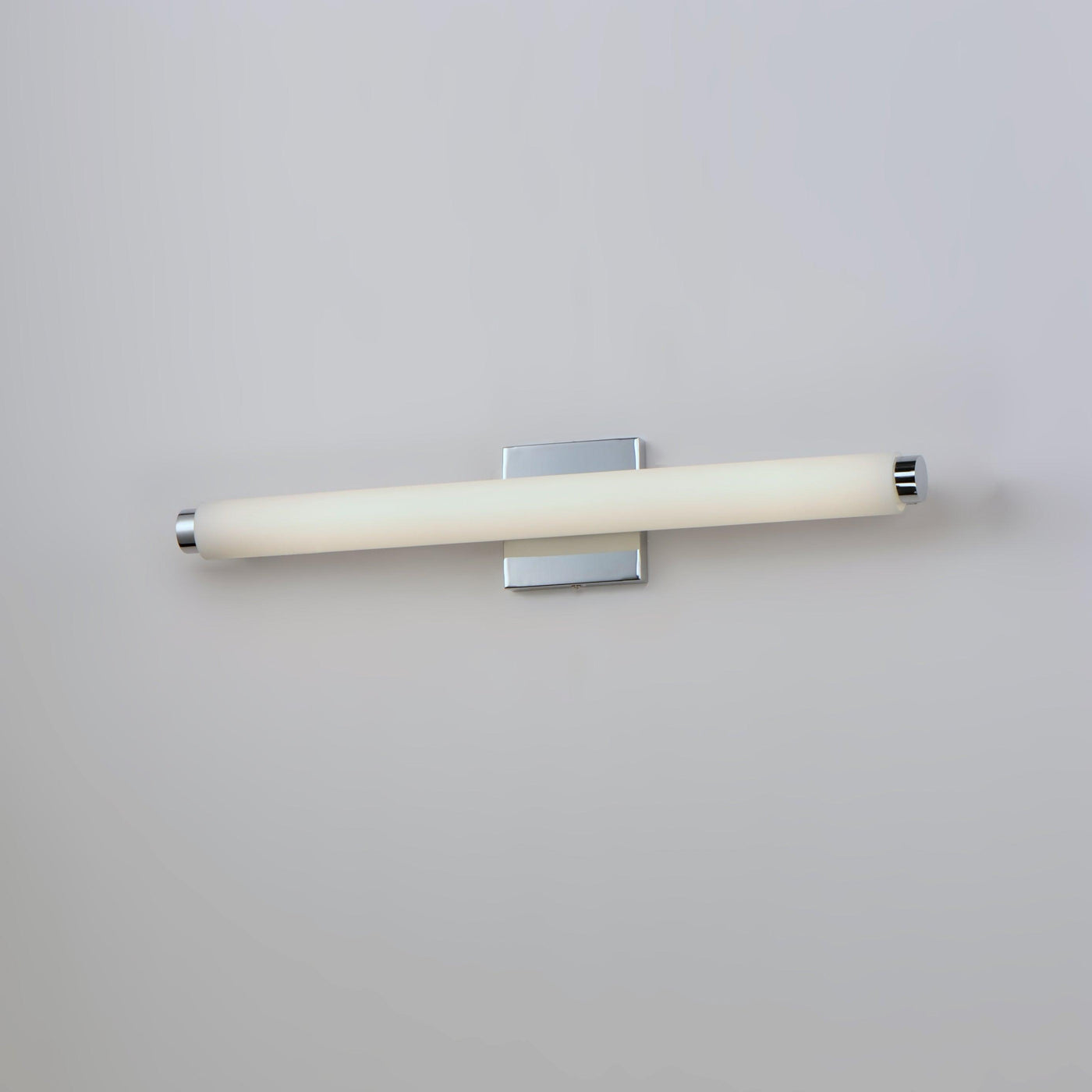 LED Polished Chrome Cylindrical Minimalist Vanity Light - LV LIGHTING