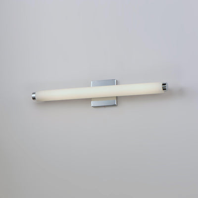 LED Polished Chrome Cylindrical Minimalist Vanity Light - LV LIGHTING