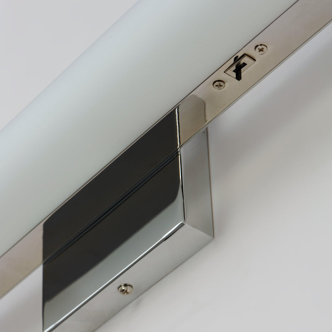 LED Polished Chrome Cylindrical Minimalist Vanity Light - LV LIGHTING