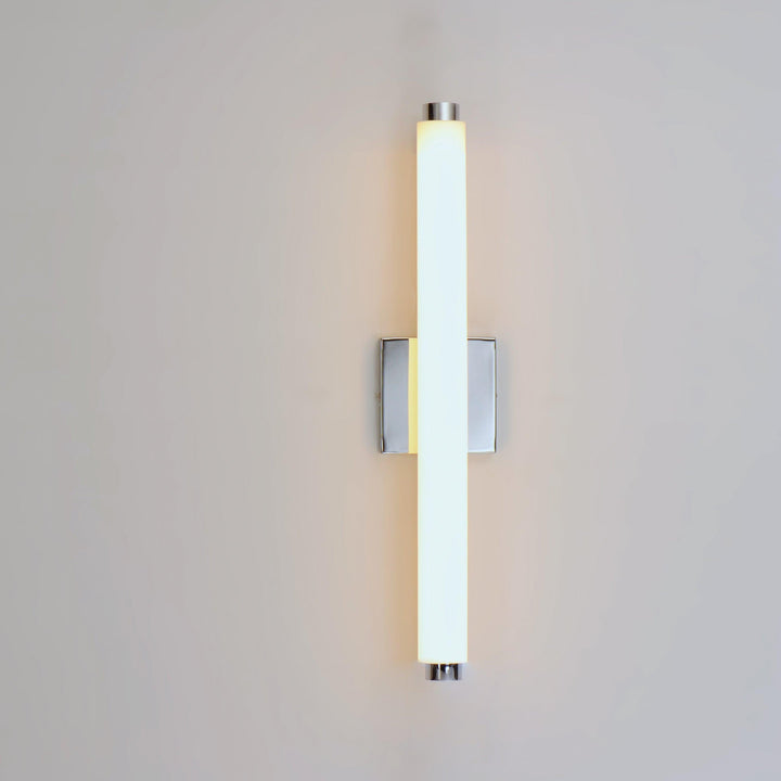 LED Polished Chrome Cylindrical Minimalist Vanity Light - LV LIGHTING
