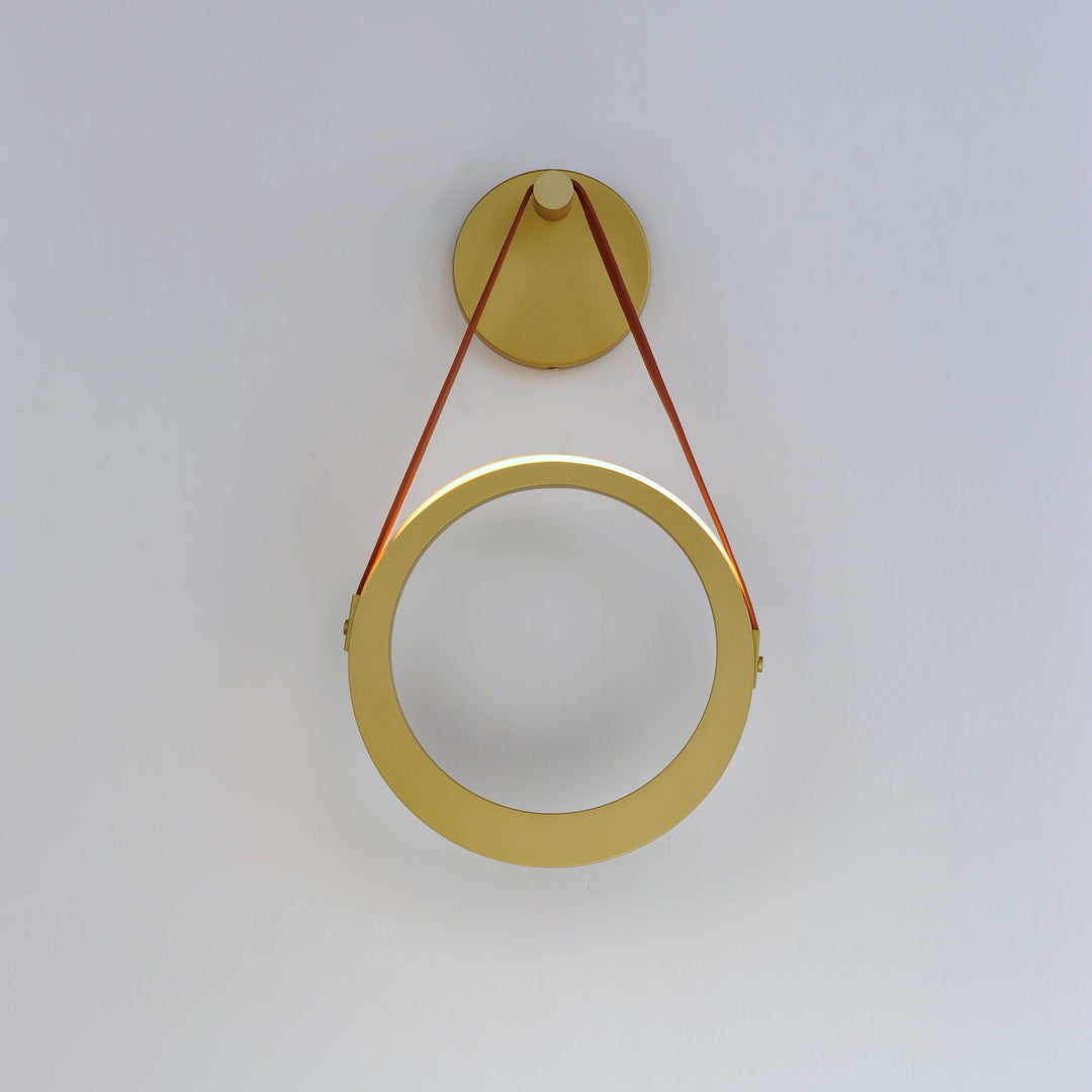 LED Antique Brass Single Rings Wall Sconce - LV LIGHTING