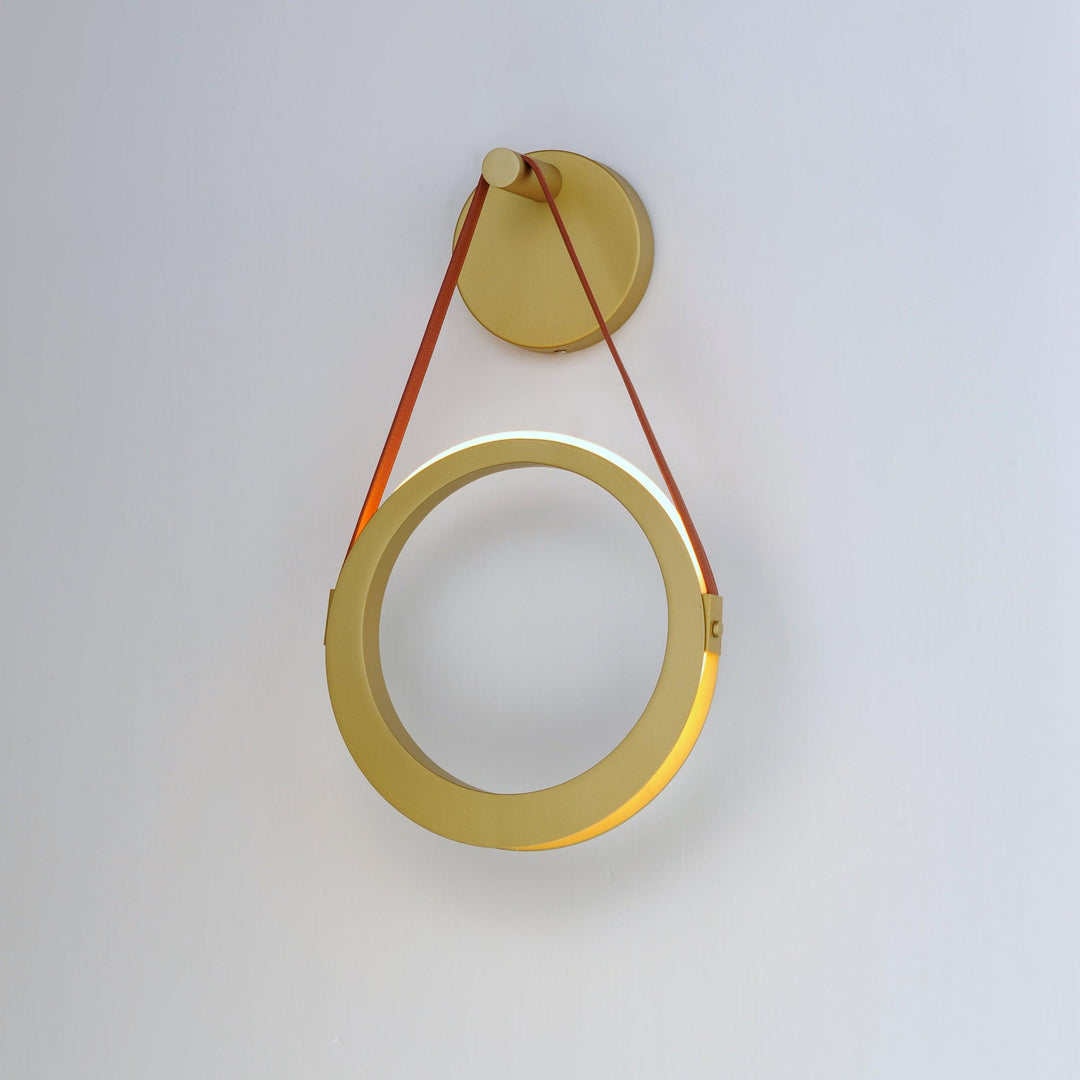 LED Antique Brass Single Rings Wall Sconce - LV LIGHTING