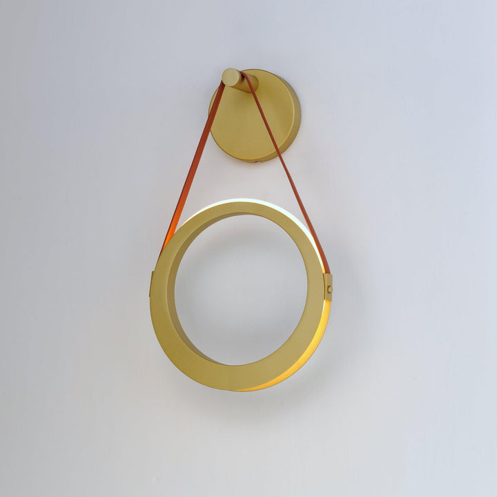 LED Antique Brass Single Rings Wall Sconce - LV LIGHTING