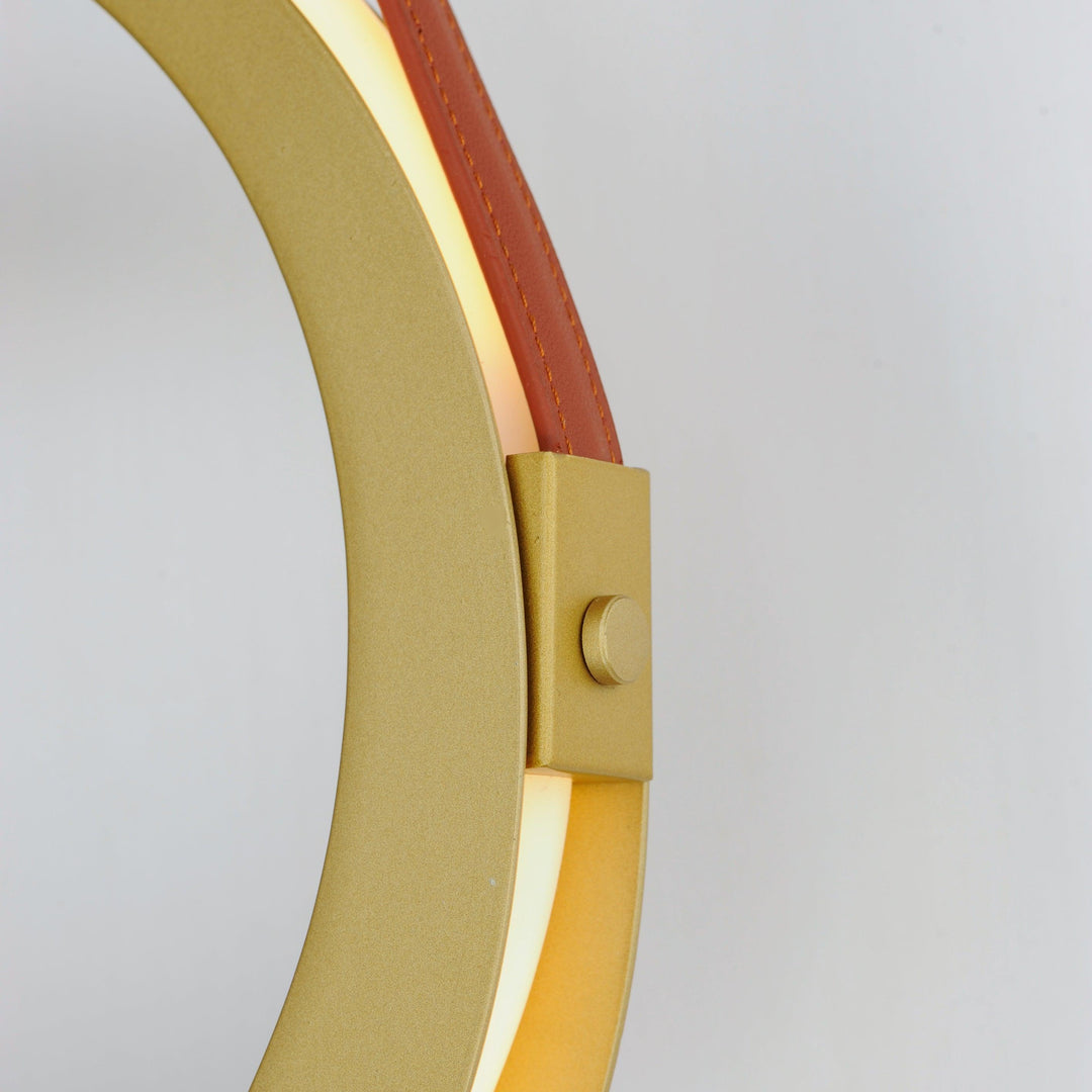 LED Antique Brass Single Rings Wall Sconce - LV LIGHTING