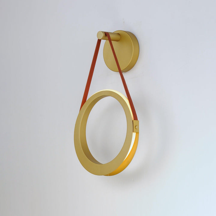 LED Antique Brass Single Rings Wall Sconce - LV LIGHTING