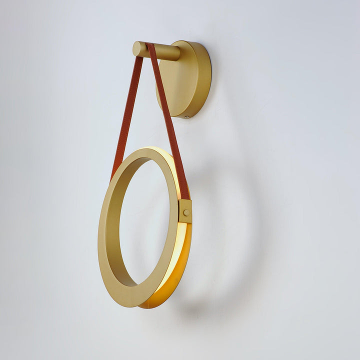 LED Antique Brass Single Rings Wall Sconce - LV LIGHTING