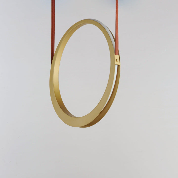 LED Antique Brass Single Rings Pendant - LV LIGHTING