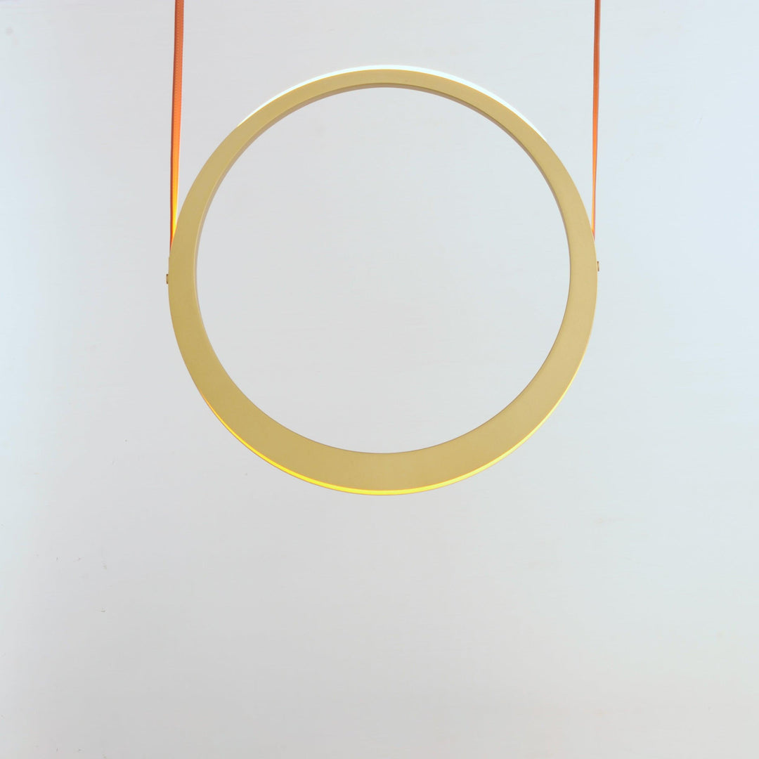 LED Antique Brass Single Rings Pendant - LV LIGHTING