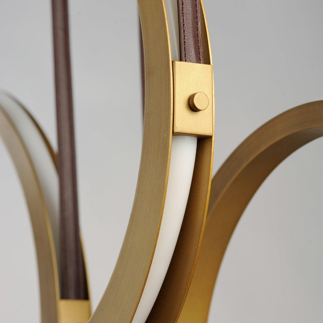 LED Antique Brass 3 Rings Pendant - LV LIGHTING