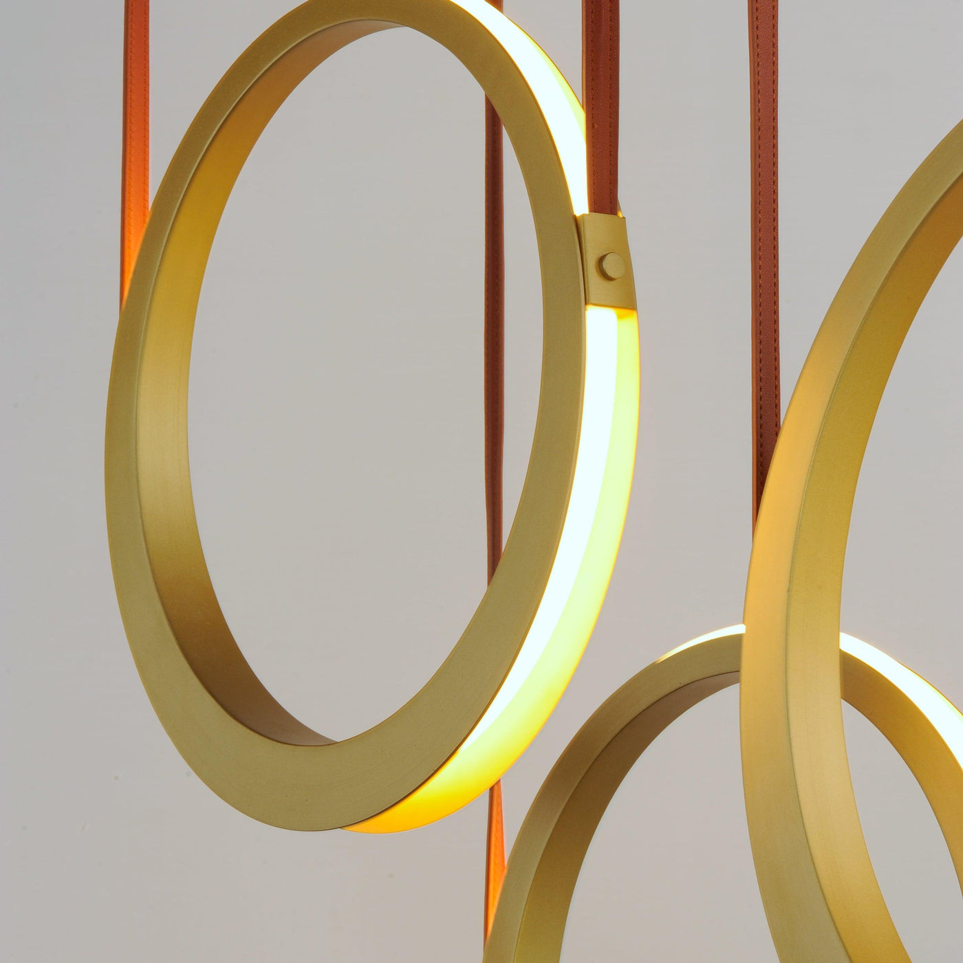 LED Antique Brass 4 Rings Pendant - LV LIGHTING
