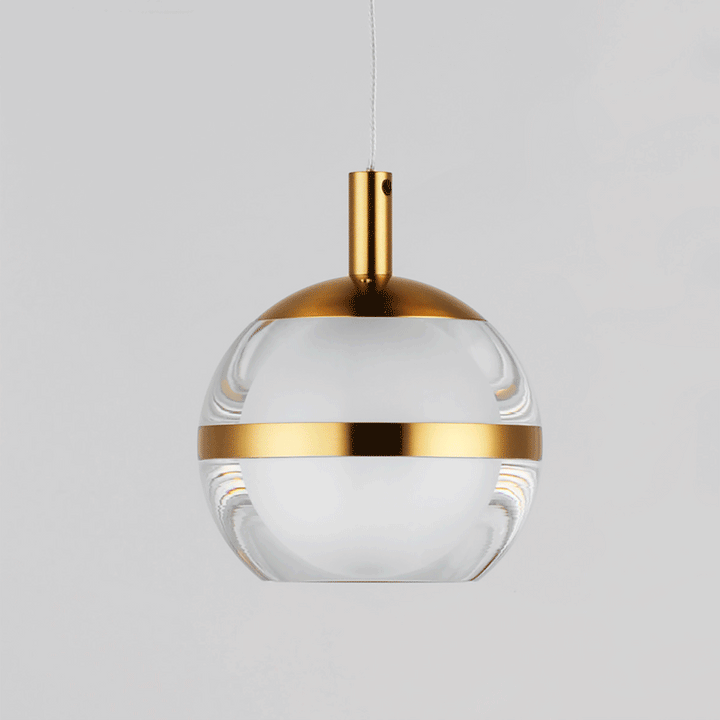 Chrome with Acrylic Single Light Pendant - LV LIGHTING