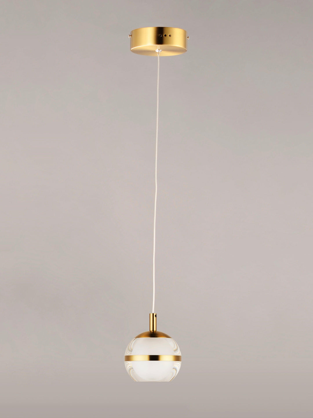 Chrome with Acrylic Single Light Pendant - LV LIGHTING