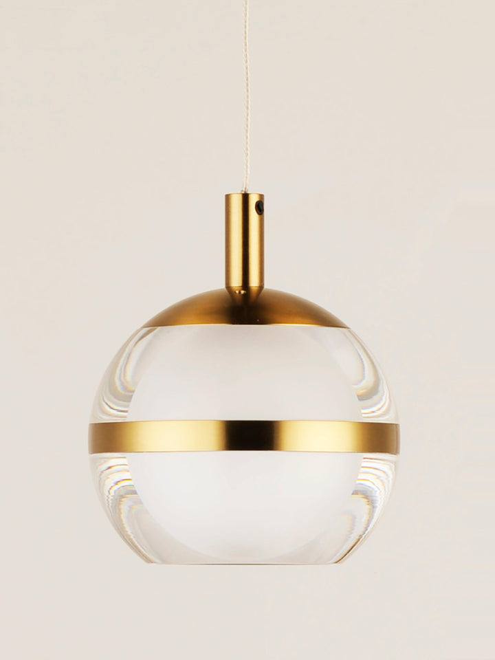 Chrome with Acrylic Single Light Pendant - LV LIGHTING