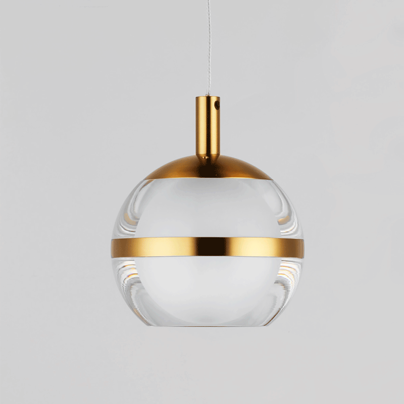 LED Chrome with Acrylic Shade Pendant - LV LIGHTING