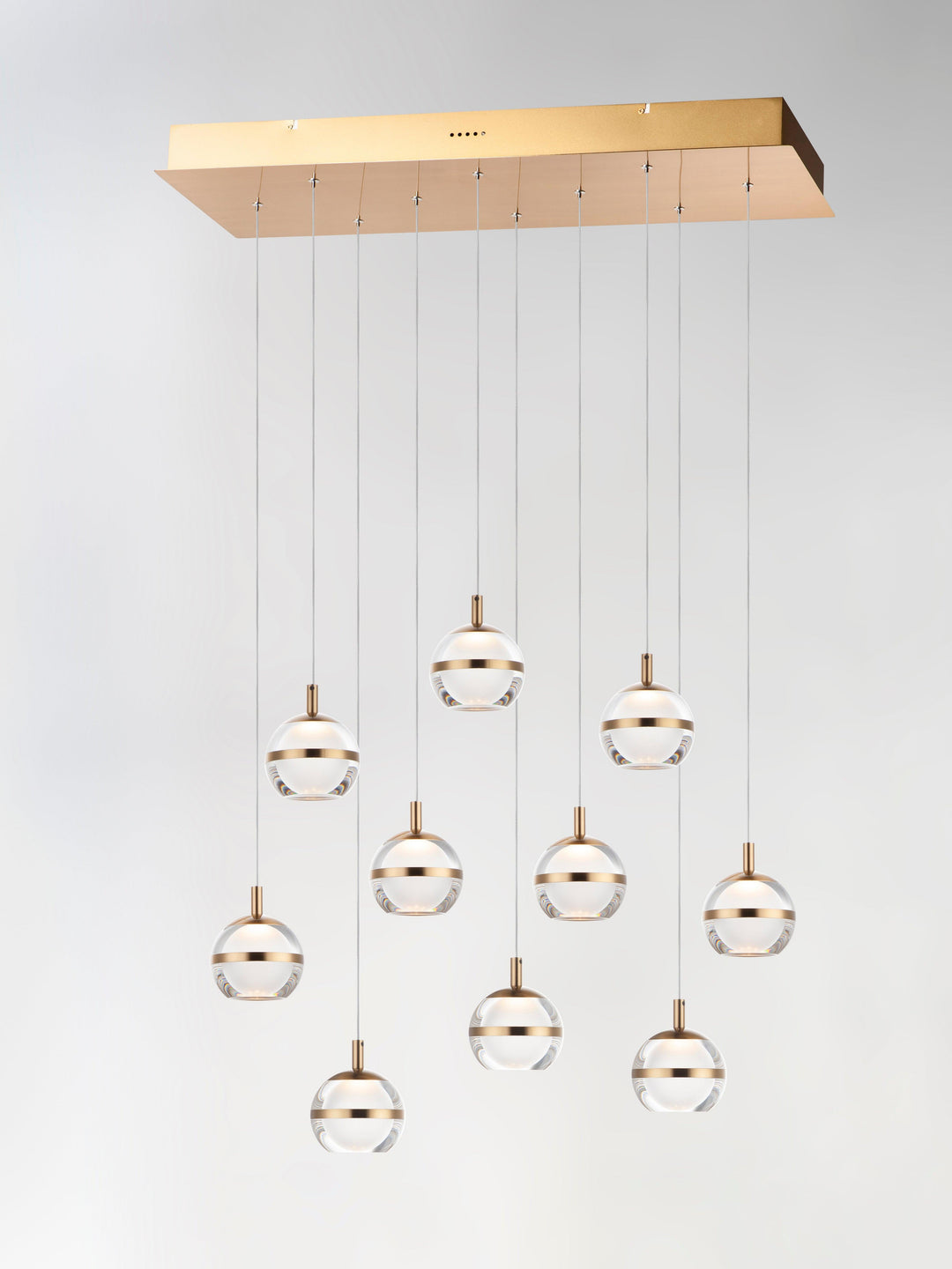 LED Chrome with Acrylic Shade Pendant - LV LIGHTING