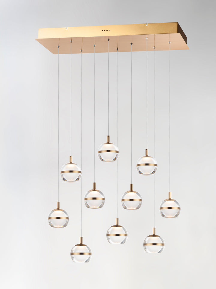 LED Chrome with Acrylic Shade Pendant - LV LIGHTING