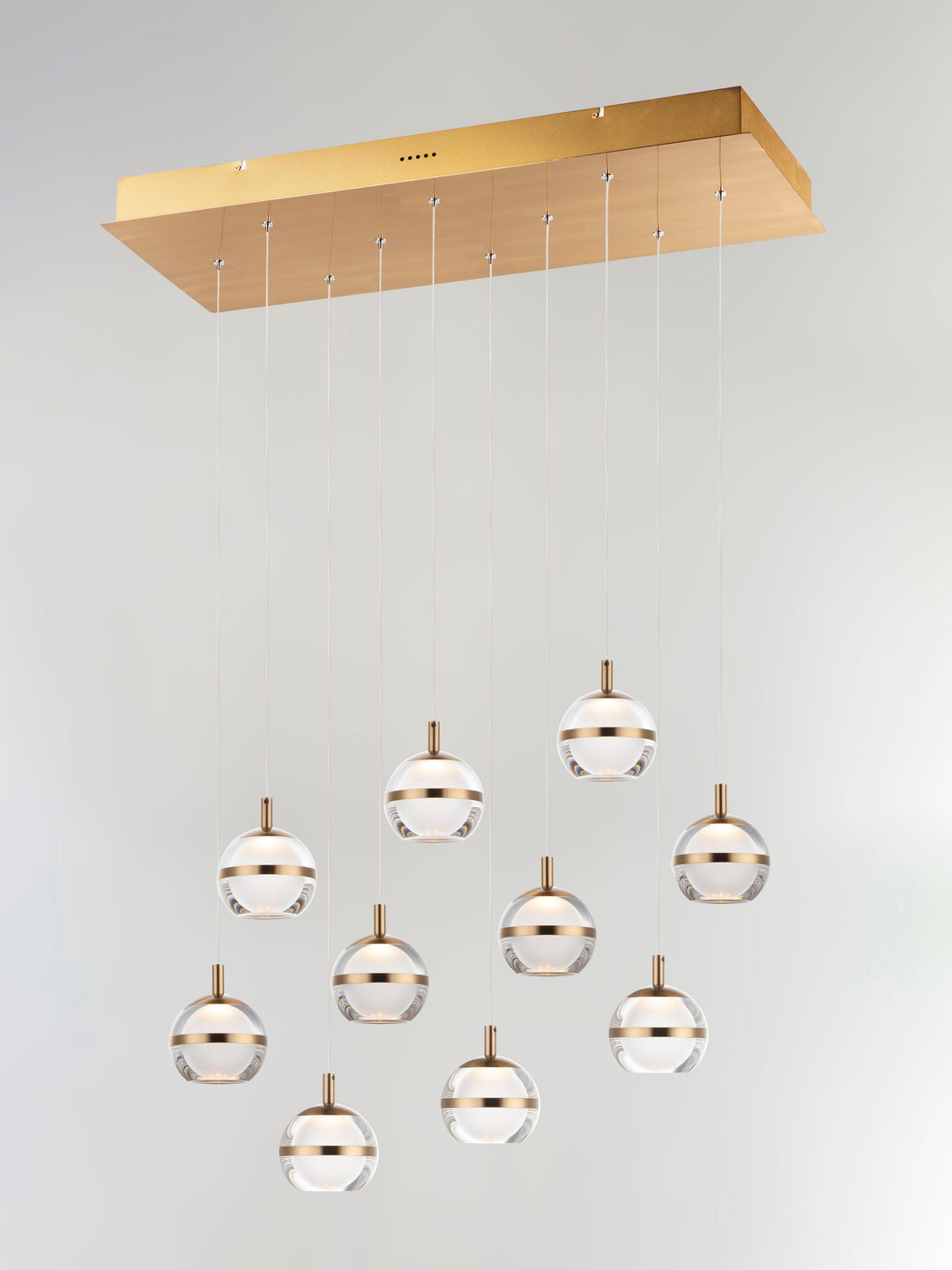 LED Chrome with Acrylic Shade Pendant - LV LIGHTING