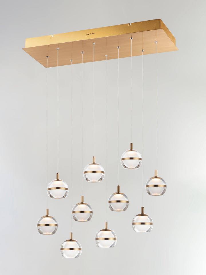 LED Chrome with Acrylic Shade Pendant - LV LIGHTING