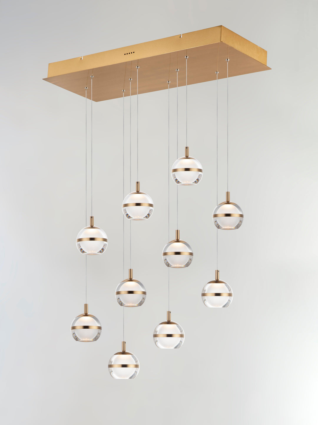 LED Chrome with Acrylic Shade Pendant - LV LIGHTING