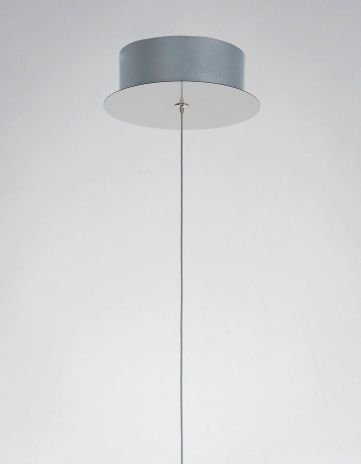LED Satin Nickel with Satin Brass Single Light Pendant - LV LIGHTING