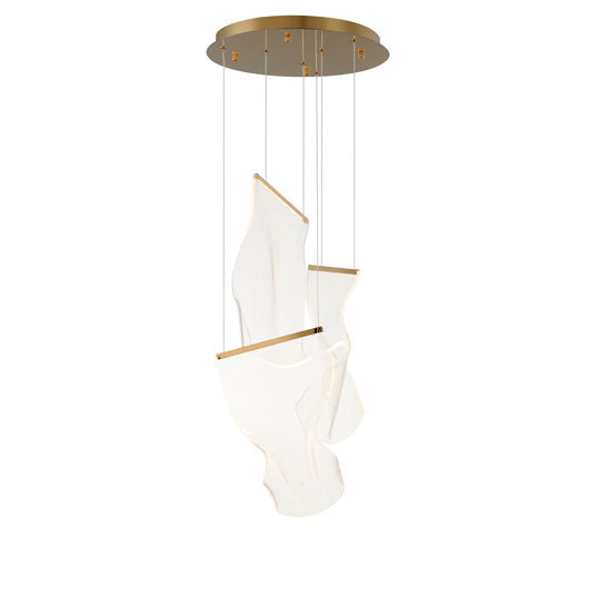 Rinkle - 3 Light LED Multi Pendant in French Golf by ET2 Lighting