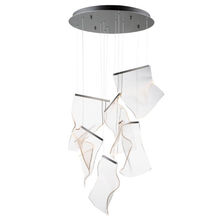 LED Steel Frame with Patterned Acrylic 6 Lights Chandelier - LV LIGHTING