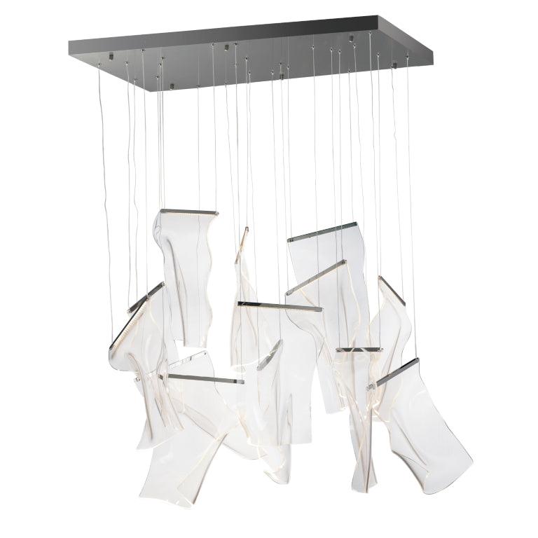 LED Steel Frame with Patterned Acrylic 13 Lights Pendant - LV LIGHTING