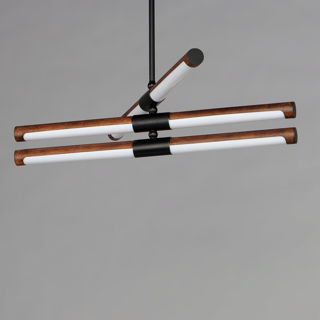 LED Antique Pecan 6 Light Chandelier - LV LIGHTING