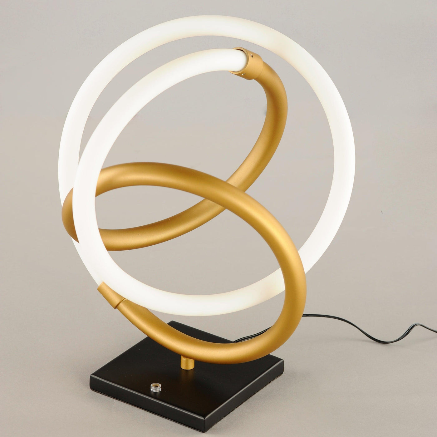 LED Black and Gold with Seamless Loop Table Lamp - LV LIGHTING
