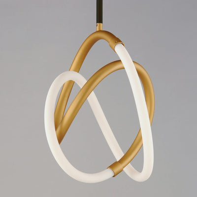 LED Black and Gold with Seamless Loop Mini Pendant - LV LIGHTING