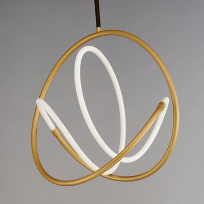 LED Black and Gold with Seamless Loop Pendant / Chandelier - LV LIGHTING
