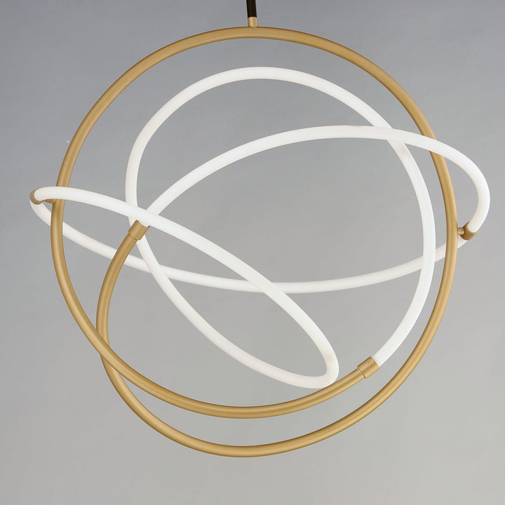LED Black and Gold with Seamless Loop Pendant / Chandelier - LV LIGHTING