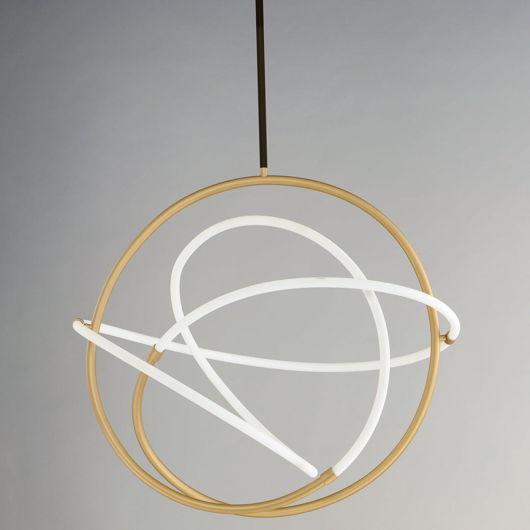 LED Black and Gold with Seamless Loop Pendant / Chandelier - LV LIGHTING