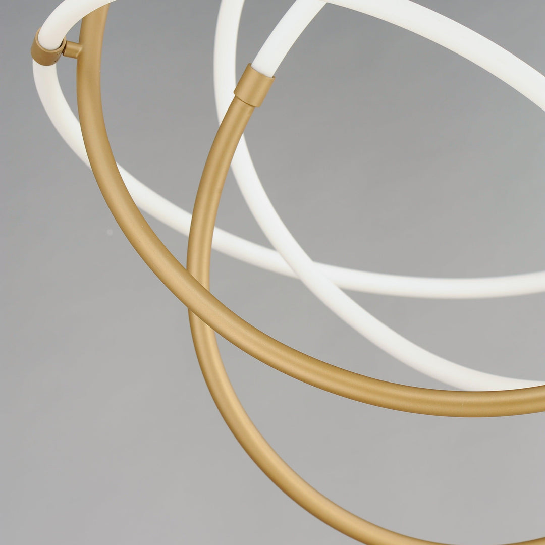 LED Black and Gold with Seamless Loop Pendant / Chandelier - LV LIGHTING