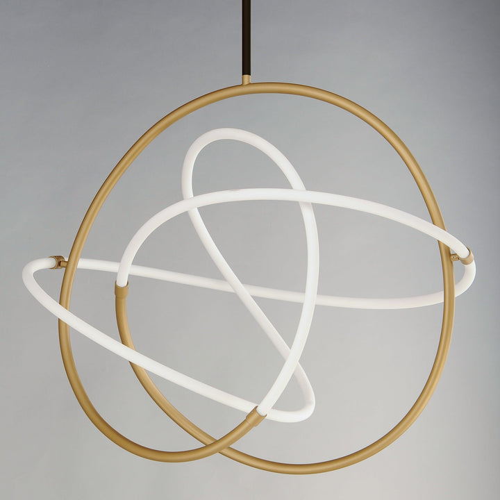LED Black and Gold with Seamless Loop Pendant / Chandelier - LV LIGHTING