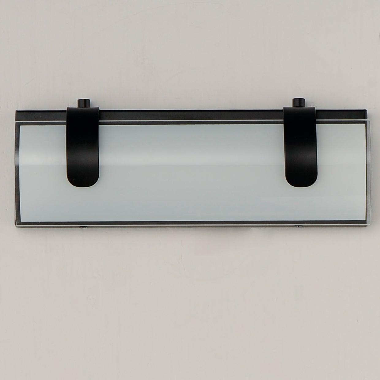 LED with Curve Satin White Glass Vanity Light - LV LIGHTING