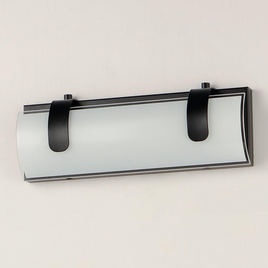 LED with Curve Satin White Glass Vanity Light - LV LIGHTING