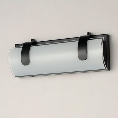 LED with Curve Satin White Glass Vanity Light - LV LIGHTING