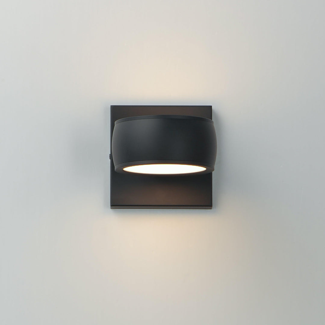 LED Black Aluminum with Acrylic Lens Outdoor Wall Sconce - LV LIGHTING