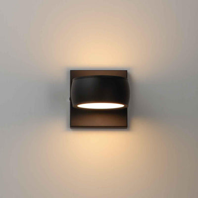 LED Black Aluminum with Acrylic Lens Outdoor Wall Sconce - LV LIGHTING