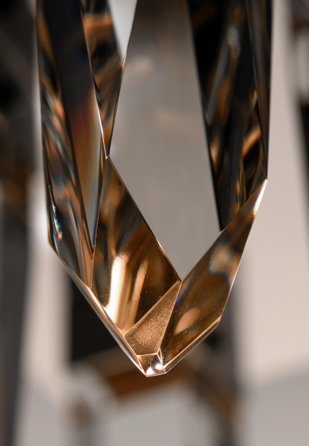 LED Black with Beveled Crystal Single Light Pendant - LV LIGHTING