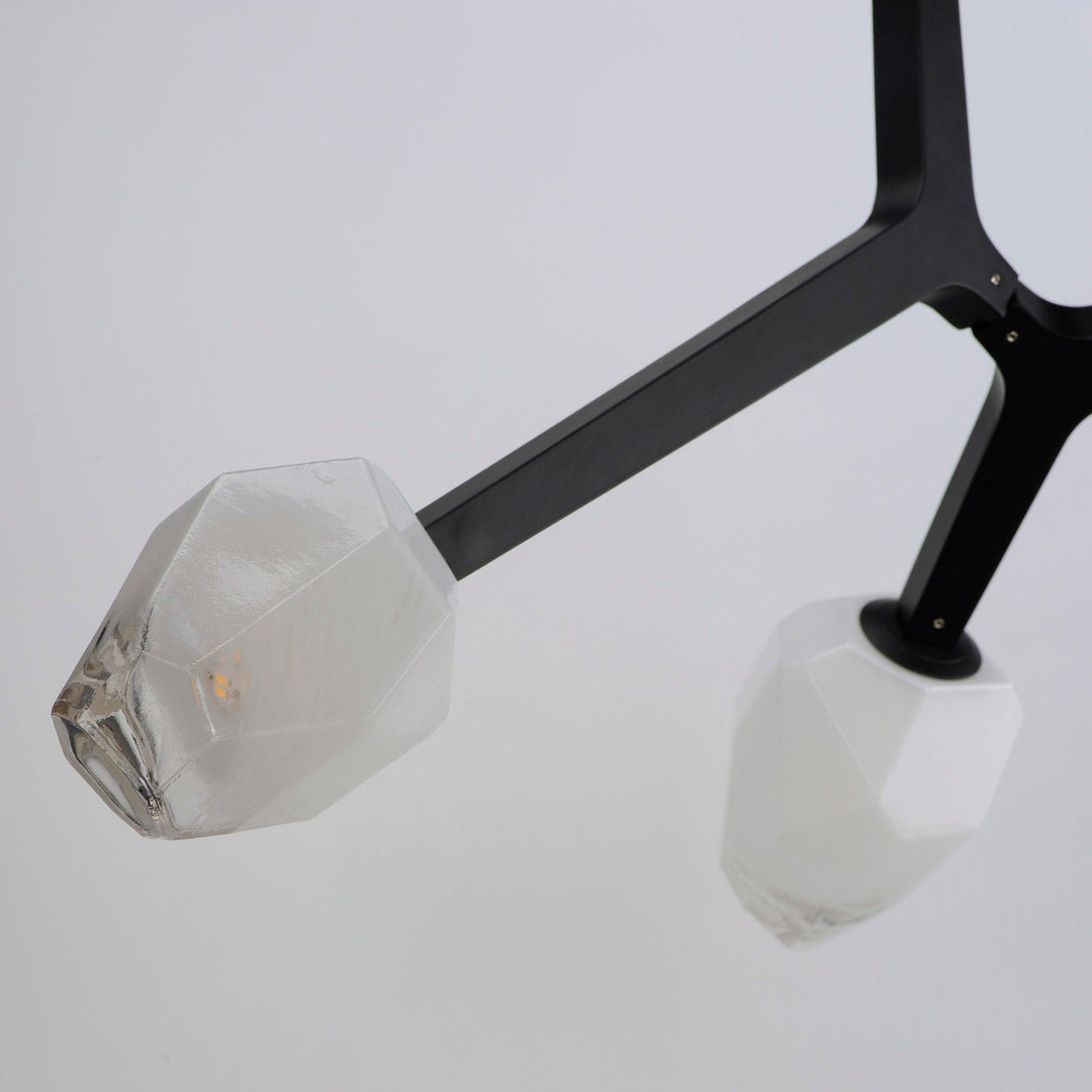 LED Black Blossom Braches 3 Light Flush Mount - LV LIGHTING