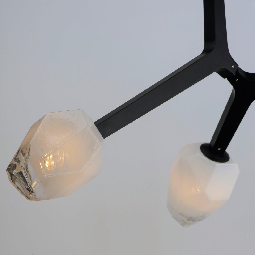 LED Black Blossom Braches 3 Light Flush Mount - LV LIGHTING
