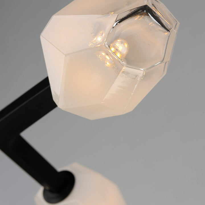 LED Black Blossom Braches 3 Light Flush Mount - LV LIGHTING