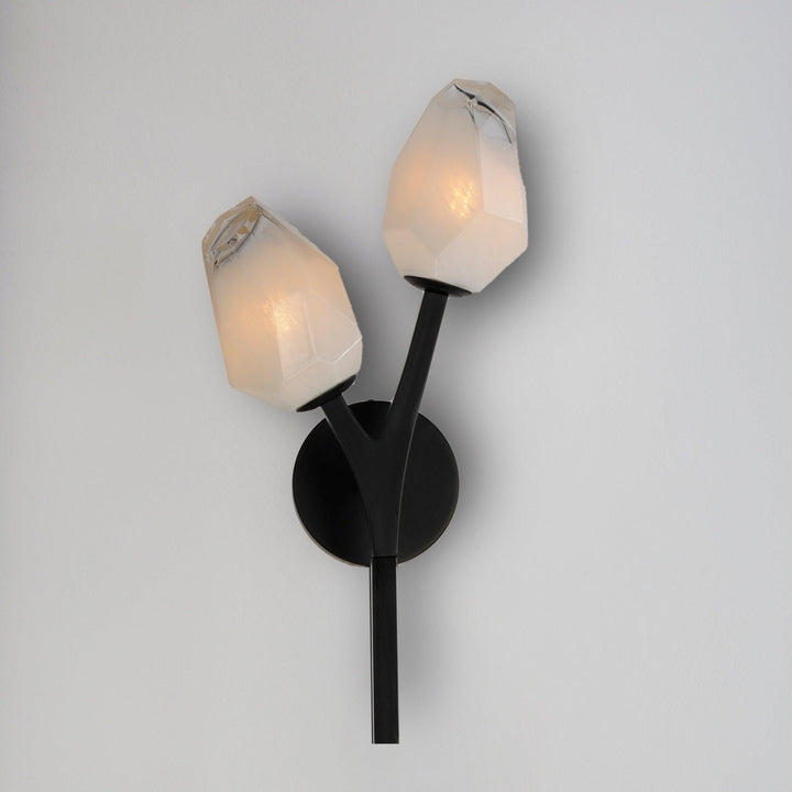 LED Black Bloom Braches 2 Light Wall Sconce - LV LIGHTING