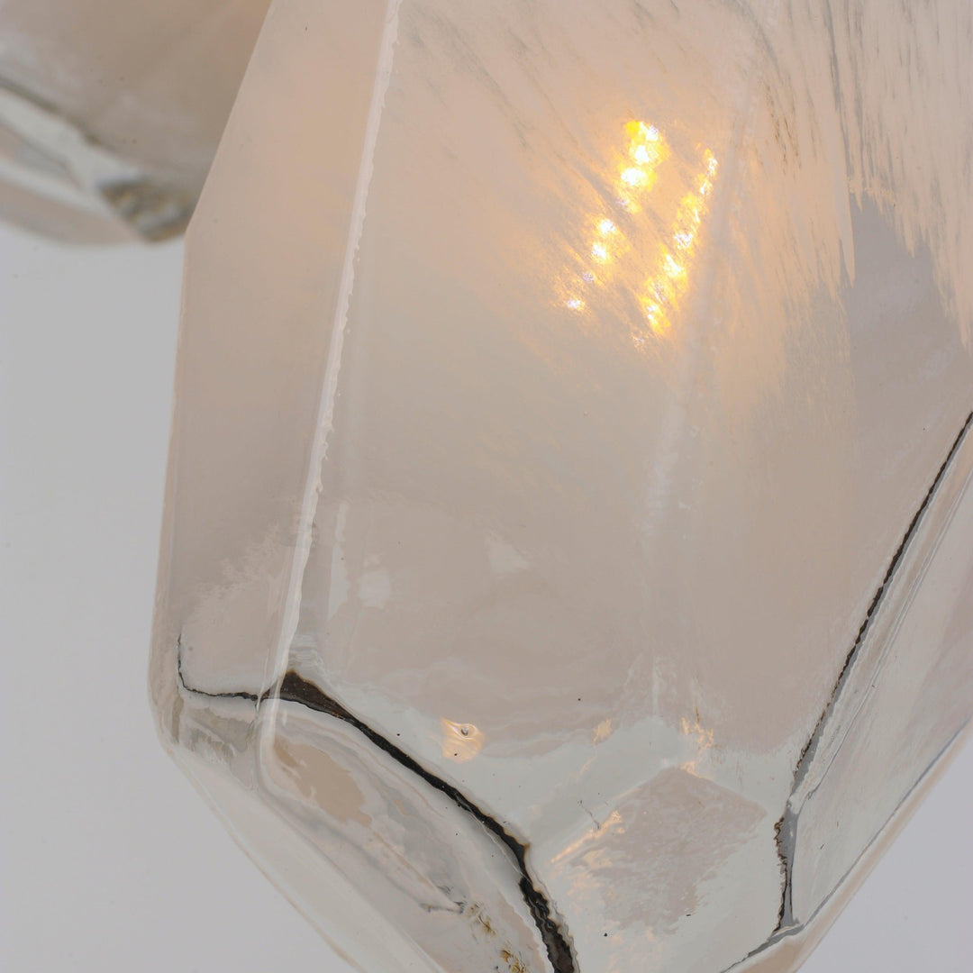 LED Black Bloom Branches With Frosted Glass Pendant - LV LIGHTING