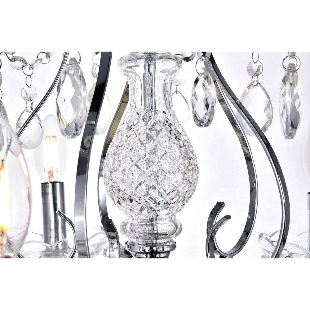 Chrome with Clear Crytal Drop and Strand Chandelier - LV LIGHTING