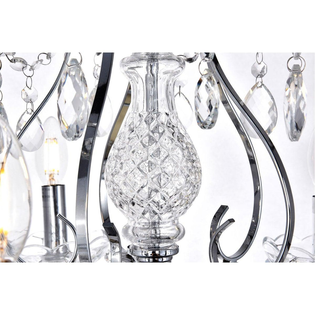 Chrome with Clear Crytal Drop and Strand Chandelier - LV LIGHTING