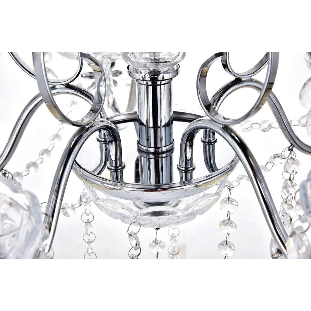 Chrome with Clear Crytal Drop and Strand Chandelier - LV LIGHTING